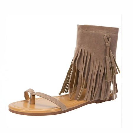 Women S Sandals Women S Casual Vintage Breathable Flat Side Zipper Tassel Pullover Toe Roman Sandals
Women S Sandals Women S Casual Vintage Breathable Flat Side Zipper Tassel Pullover Toe Roman Sandals