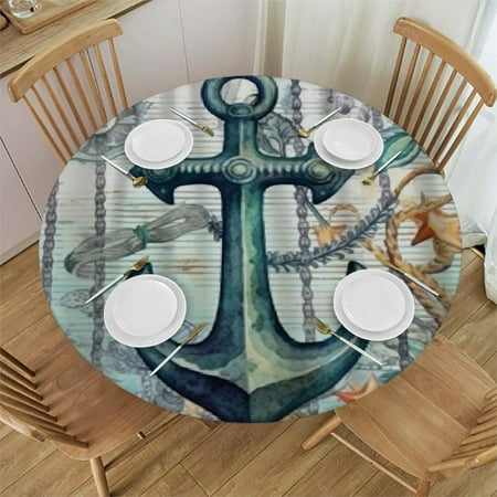 Palnkart Anchor Sea Life Round Table Cover Stain Resistant Washable Indoor Outdoor Tablecloth Kitchen Dining Wedding Parties 100% Polyester Fiber 31-35
Palnkart Anchor Sea Life Round Table Cover Stain Resistant Washable Indoor Outdoor Tablecloth Kitchen Dining Wedding Parties 100% Polyester Fiber 31-35