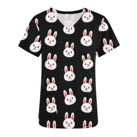 REORIAFEE Easter Scrub Tops Women Nurse Working Uniform Comfortable Easy Fit Lightweight Soft Printed Medical Scrub Top with Pocket V-Neck Short Sleeve Rabbits Tees Wedding Shirt Black M
REORIAFEE Easter Scrub Tops Women Nurse Working Uniform Comfortable Easy Fit Lightweight Soft Printed Medical Scrub Top with Pocket V-Neck Short Sleeve Rabbits Tees Wedding Shirt Black M