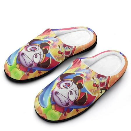 Mens Cozy Slippers The Amazing Digital Circus Warm Soft Plush Slipper Slip-on House Shoes for Home Indoor Outdoor
Mens Cozy Slippers The Amazing Digital Circus Warm Soft Plush Slipper Slip-on House Shoes for Home Indoor Outdoor