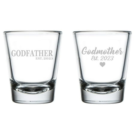 Lwory Set of 2 Shot Glasses 1.75oz Shot Glass Gift Godmother Est 2023 And Godfather Est 2023
Lwory Set of 2 Shot Glasses 1.75oz Shot Glass Gift Godmother Est 2023 And Godfather Est 2023