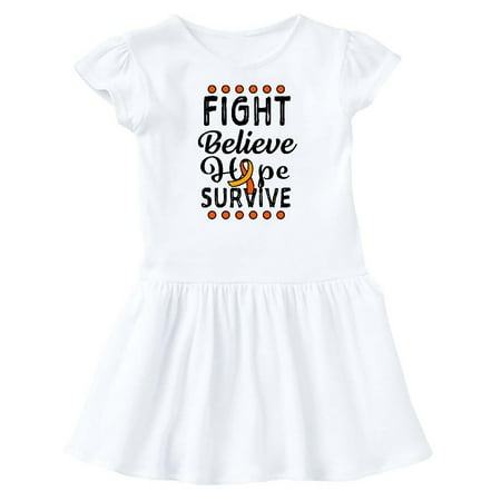 Inktastic Leukemia Awareness Fight Believe Hope Fight Gift Baby Girl Dress