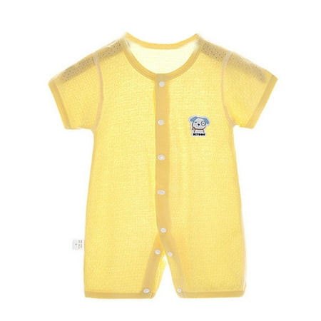 Newborn Infant Baby Short Sleeve for Onesies Summer Button Down Solid Color Jumpsuit Overall Toddler Cartoon Dog Casual Pajamas Rompers Outfits
Newborn Infant Baby Short Sleeve for Onesies Summer Button Down Solid Color Jumpsuit Overall Toddler Cartoon Dog Casual Pajamas Rompers Outfits