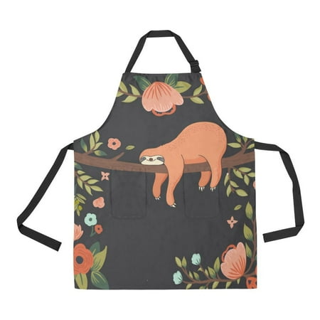 ASHLEIGH Sloth Adjustable Bib Apron with Pockets for Women and Men Adjustable Black Neck Strap Kitchen Apron for Cooking Grill and Baking
ASHLEIGH Sloth Adjustable Bib Apron with Pockets for Women and Men Adjustable Black Neck Strap Kitchen Apron for Cooking Grill and Baking