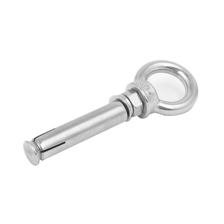 M6 x 60mm 304 Stainless Steel Sleeve Anchor Eye Bolt Expansion Eyebolt Screw