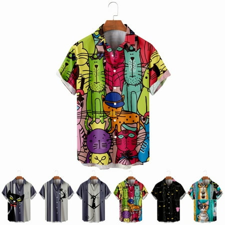 LANLIN Unisex Youth Crewneck Button Down Cats Tops Shirt Lapel Print Polyester Costume Size 100-170/XXS-8XL
LANLIN Unisex Youth Crewneck Button Down Cats Tops Shirt Lapel Print Polyester Costume Size 100-170/XXS-8XL