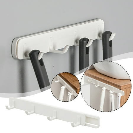 LINMOUA No Drilling Wall Mounted Retractable Hook Kitchen Rail Utensil Rack with 4 Hooks for Bathroom
LINMOUA No Drilling Wall Mounted Retractable Hook Kitchen Rail Utensil Rack with 4 Hooks for Bathroom