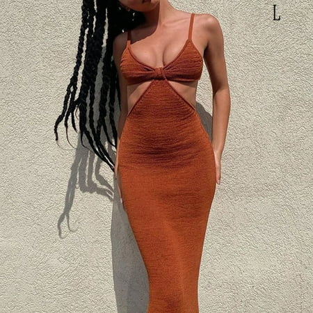 Dress Women s Sleeveless Summer Tight-Fitting Mini Dress Halter Slim Body Hollow Hollow Club Casual Comfortable Dress Tight-Fitting Mini Dress Halter Slim Body Women s Sleeveless Summer L Brown
Dress Women s Sleeveless Summer Tight-Fitting Mini Dress Halter Slim Body Hollow Hollow Club Casual Comfortable Dress Tight-Fitting Mini Dress Halter Slim Body Women s Sleeveless Summer L Brown