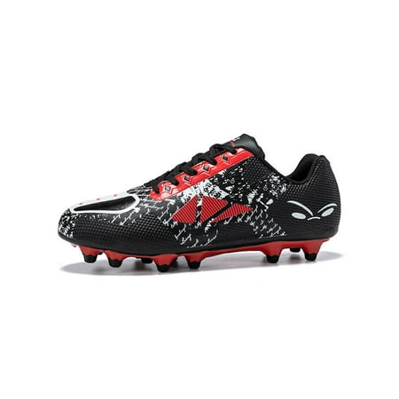 Ritualay Womens Mens Football Shoes Sport Soccer Cleats Firm Ground Athletic Shoe Comfort Lightweight Trainers Training Grassland Lace Up Black Red Long Cleats 4.5Y
Ritualay Womens Mens Football Shoes Sport Soccer Cleats Firm Ground Athletic Shoe Comfort Lightweight Trainers Training Grassland Lace Up Black Red Long Cleats 4.5Y
