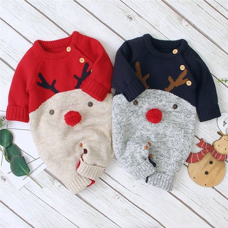 Winter Christmas Newborn Baby Girl Knitted Romper Jumpsuit Overall Sweater Warm Fall Autumn Wool Xmas Clothes
Winter Christmas Newborn Baby Girl Knitted Romper Jumpsuit Overall Sweater Warm Fall Autumn Wool Xmas Clothes