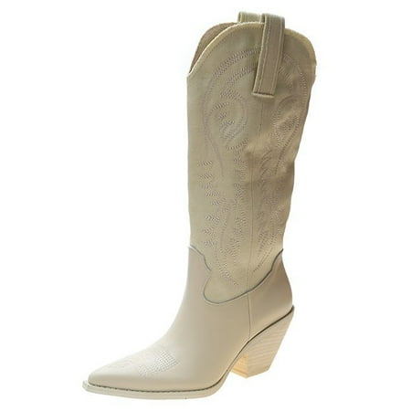Difumos Women Retro Vintage Wide Calf Boot Comfort Pointed Toe Western Cowgirl Boots Work Casual Beige 7
Difumos Women Retro Vintage Wide Calf Boot Comfort Pointed Toe Western Cowgirl Boots Work Casual Beige 7