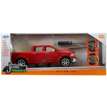 Just Trucks 1:24 Diecast W10 2014 Ram 1500 Stocl Edition, Glossy Red