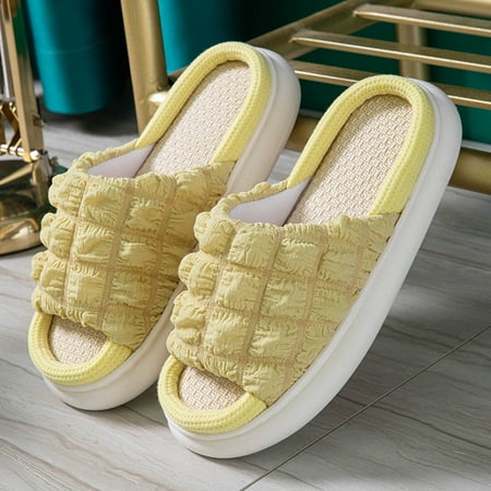 HAOTAGS Unisex Casual House Slippers Breathable Indoor Slippers Open Toe Home Shoes Yellow Size 8
HAOTAGS Unisex Casual House Slippers Breathable Indoor Slippers Open Toe Home Shoes Yellow Size 8