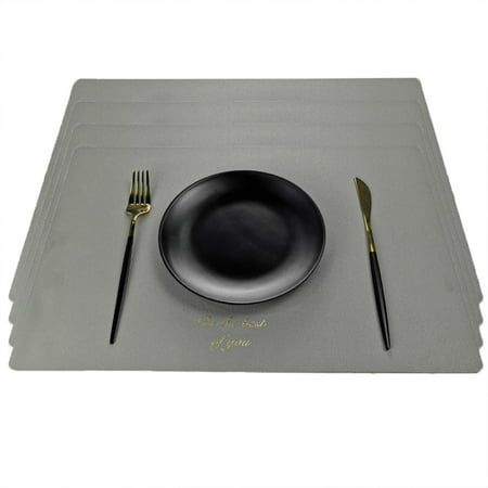 Set of 4 Waterproof Placemats 44 x 30 cm Leather Look Wipe Clean Heat-Resistant Leather Placemats Suitable for Home Kitchen Restaurant
Set of 4 Waterproof Placemats 44 x 30 cm Leather Look Wipe Clean Heat-Resistant Leather Placemats Suitable for Home Kitchen Restaurant