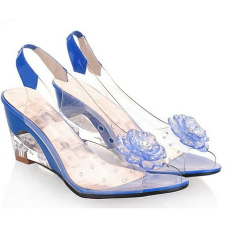 Slope With High Heel Sandals High Quality Summer Sandals For Women For The Beach Blue 35
Slope With High Heel Sandals High Quality Summer Sandals For Women For The Beach Blue 35