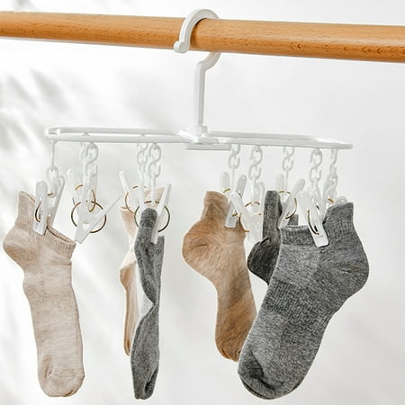 Foldable Clothes Drying Hanger Plastic Portable Underwear Hanging Drying Rack with 360 Degree Rotatable Clips Laundry Drip Hanger for Socks Bras Towel Underwear Baby Clothes
Foldable Clothes Drying Hanger Plastic Portable Underwear Hanging Drying Rack with 360 Degree Rotatable Clips Laundry Drip Hanger for Socks Bras Towel Underwear Baby Clothes