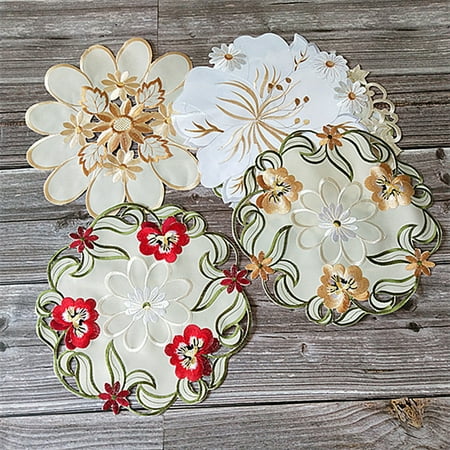 Leaveforme Table Pad Eye-catching Wear Resistant Fabric Embroidery Cup Mat Wedding Party Decor for Home
Leaveforme Table Pad Eye-catching Wear Resistant Fabric Embroidery Cup Mat Wedding Party Decor for Home