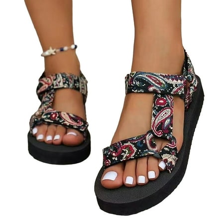 Women Wedge Espadrille Sandals Ethnic Style Patchwork Thick-Soled Open Toe Summer Platform Heeled Shoes Casual Sandals
Women Wedge Espadrille Sandals Ethnic Style Patchwork Thick-Soled Open Toe Summer Platform Heeled Shoes Casual Sandals