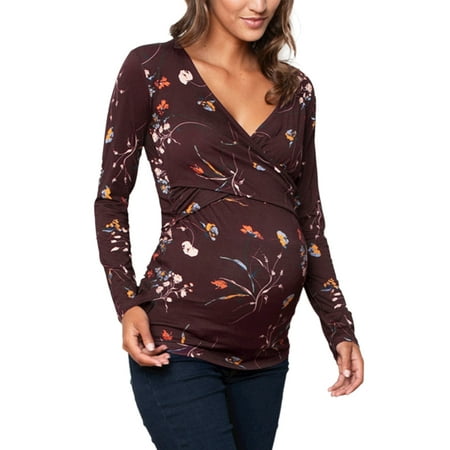 JustVH Women Long Sleeve V-Neck Maternity Tops Nursing Pregnancy T-Shirt Slim Breastfeeding Shirt
JustVH Women Long Sleeve V-Neck Maternity Tops Nursing Pregnancy T-Shirt Slim Breastfeeding Shirt