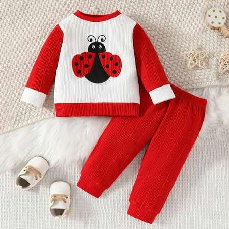 Hbdhejl Outfit Set For Girls Boys Toddler Long Sleeve Tops Shirt Cartoon Embroider Pants Outfits Red 6-9 Months
Hbdhejl Outfit Set For Girls Boys Toddler Long Sleeve Tops Shirt Cartoon Embroider Pants Outfits Red 6-9 Months