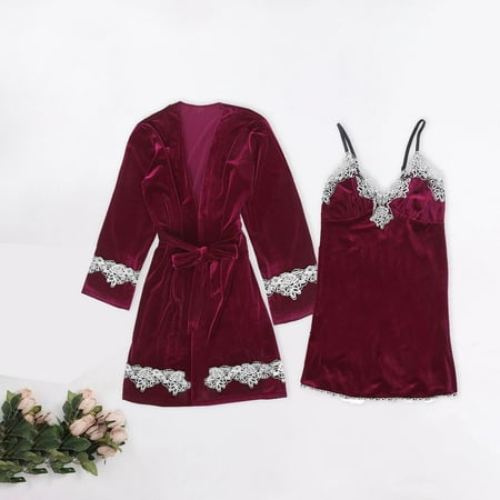 JNGSA Nightgowns For Women Womens Robes Long Women Gold Velvet Two Piece Nightgown Home Service Suit Homewear Pajama Pants Sets Clearance
JNGSA Nightgowns For Women Womens Robes Long Women Gold Velvet Two Piece Nightgown Home Service Suit Homewear Pajama Pants Sets Clearance