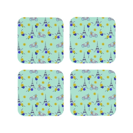 Leather Coasters with Heat-resistant for Drinks Eiffel Tower daisies Cup Coasters Cup Pad Mat for Tabletop Protection Coffee Table Office Desk and Housewarming Gift
Leather Coasters with Heat-resistant for Drinks Eiffel Tower daisies Cup Coasters Cup Pad Mat for Tabletop Protection Coffee Table Office Desk and Housewarming Gift