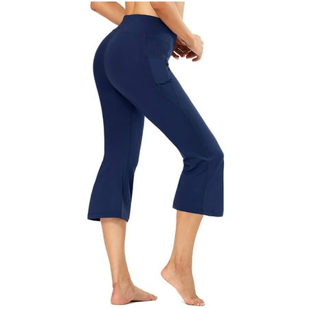 Inkach Womens Pure Color High Waist Pocket Sports Fitness Yoga Wide Leg Capris Pants
Inkach Womens Pure Color High Waist Pocket Sports Fitness Yoga Wide Leg Capris Pants