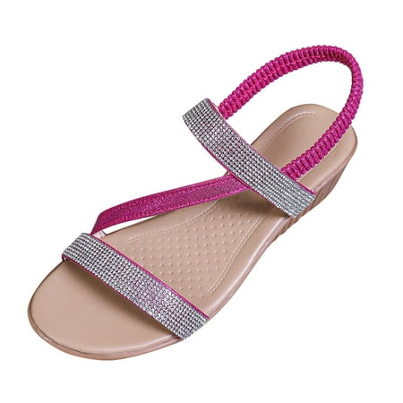 Fandiiiii Women s Summer Fashion Solid Color Rhinestone Wedge Sandals Open Toe Elastic Outdoor Sandals Wide Sandals Shoes for Women
Fandiiiii Women s Summer Fashion Solid Color Rhinestone Wedge Sandals Open Toe Elastic Outdoor Sandals Wide Sandals Shoes for Women