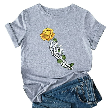 Corset Tops for Women Floral Women s Casual Loose Round O-Neck Printed Short Sleeve T-Shirt Tops Cropped T Shirts for Women Gray M
Corset Tops for Women Floral Women s Casual Loose Round O-Neck Printed Short Sleeve T-Shirt Tops Cropped T Shirts for Women Gray M