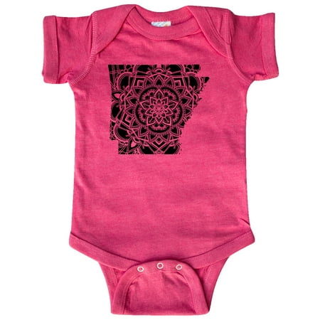 Inktastic Arkansas Silhouette Mandala Gift Baby Boy or Baby Girl Bodysuit
