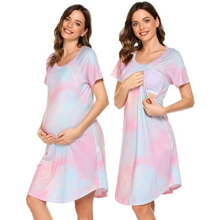 WBQ Women Floral Nightgown Nursing Gown 3 in 1 Delivery / Labor / Nursing Maternity Hospital Gown Zipper Breastfeeding Sleepwear Short Sleeve Round Neck
WBQ Women Floral Nightgown Nursing Gown 3 in 1 Delivery / Labor / Nursing Maternity Hospital Gown Zipper Breastfeeding Sleepwear Short Sleeve Round Neck