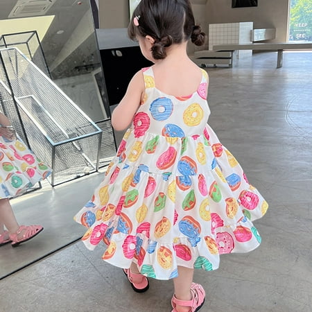 WERYOUNG Toddler Girls Sleeveless Dress Summer Sweet Donut Print Princess Dress For Girls 1 To 7 Years Child Infants Streetwear
WERYOUNG Toddler Girls Sleeveless Dress Summer Sweet Donut Print Princess Dress For Girls 1 To 7 Years Child Infants Streetwear