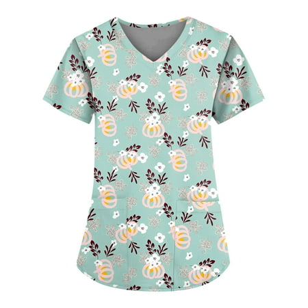 HHei_K gray scrubs for women Women s Fashion Casual Short Sleeve V-Neck Printed Pocket Top
HHei_K gray scrubs for women Women s Fashion Casual Short Sleeve V-Neck Printed Pocket Top