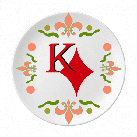 wealth king k poker flower ceramics plate tableware dinner dish