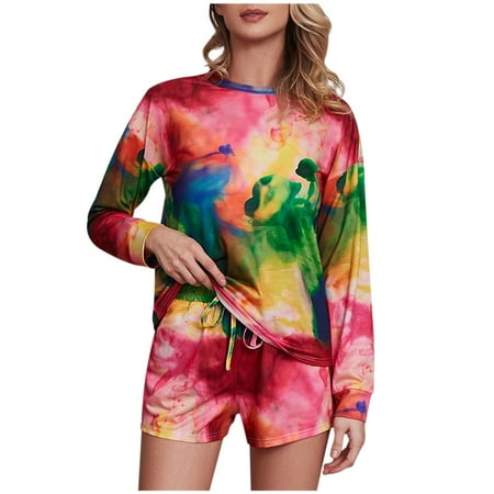 Hfyihgf Womens Tie Dye Printed Pajamas Set Long Sleeve Tops with Shorts Lounge Set Casual Two-Piece Sleepwear 2023 Fashion Fall Clothes with Pocket(Watermelon Red XL)
Hfyihgf Womens Tie Dye Printed Pajamas Set Long Sleeve Tops with Shorts Lounge Set Casual Two-Piece Sleepwear 2023 Fashion Fall Clothes with Pocket(Watermelon Red XL)