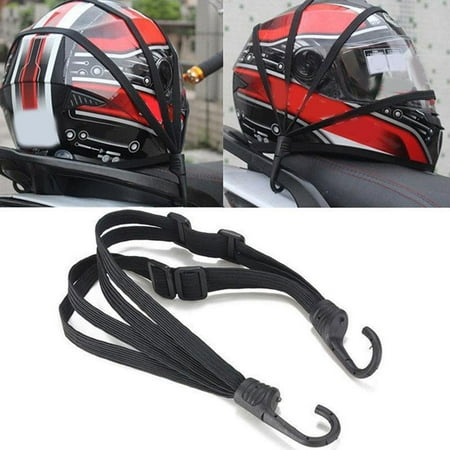 1Pcs Helmet Rope Highly Elastic Luggage Binding Cord Black 90Cm