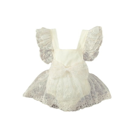 Newborn Baby Girl White Princess Tutu Bow Dress Lace Patchwork Tulle Hem Backless Floral Pattern Romper
Newborn Baby Girl White Princess Tutu Bow Dress Lace Patchwork Tulle Hem Backless Floral Pattern Romper