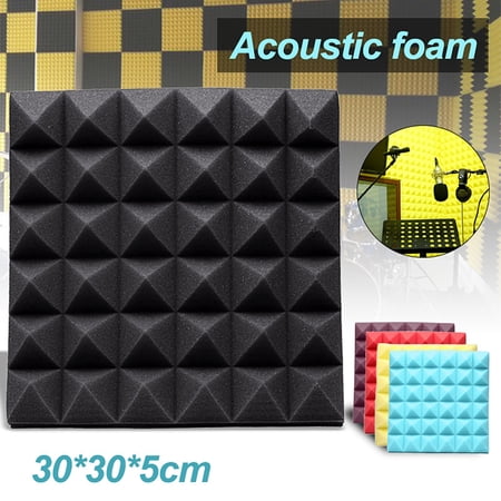 2"x12"x12" Studio Acoustic Foam Panel Tile Sound Absorption Proofing Wedge Sponge Insulation Sound For KTV Studio