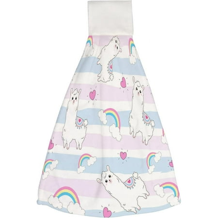 Hanging Towels 1 Pcs Dish Towels Llama on Blue and Pink Stripes Absorbent Hand Towels with Hanging Loop Washcloth for Bathroom Kitchen
Hanging Towels 1 Pcs Dish Towels Llama on Blue and Pink Stripes Absorbent Hand Towels with Hanging Loop Washcloth for Bathroom Kitchen
