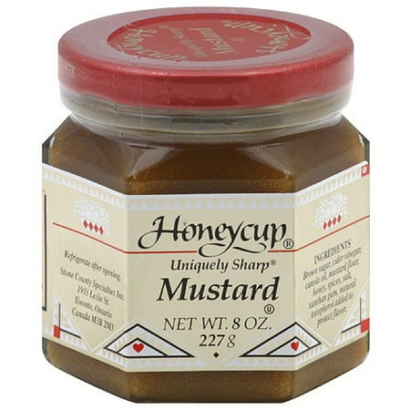 Honeycup Uniquely Sharp Mustard, 8 oz, (Pack of 6)