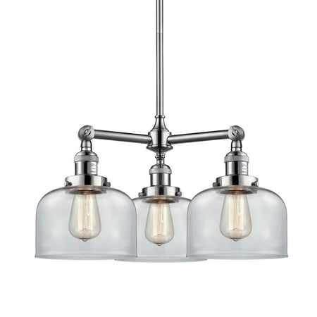 Innovations Lighting 207 Large Bell Large Bell 3 Light 22 Wide Chandelier - Nickel 
Innovations Lighting 207 Large Bell Large Bell 3 Light 22 Wide Chandelier - Nickel