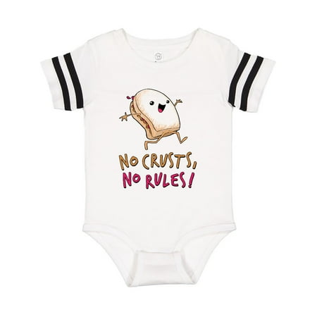 Inktastic No Crusts No Rules- silly PB&J sandwich on the loose Gift Baby Boy or Baby Girl Bodysuit
Inktastic No Crusts No Rules- silly PB&J sandwich on the loose Gift Baby Boy or Baby Girl Bodysuit