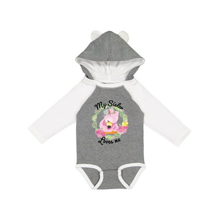 Inktastic Baby Flamingo My Sister Loves Me in Flower Wreath Gift Baby Boy or Baby Girl Long Sleeve Bodysuit
Inktastic Baby Flamingo My Sister Loves Me in Flower Wreath Gift Baby Boy or Baby Girl Long Sleeve Bodysuit