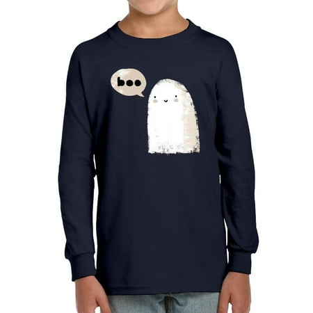 Boo. Retro Style Cute Ghost Long Sleeve Toddler -Image by Shutterstock 3 Toddler