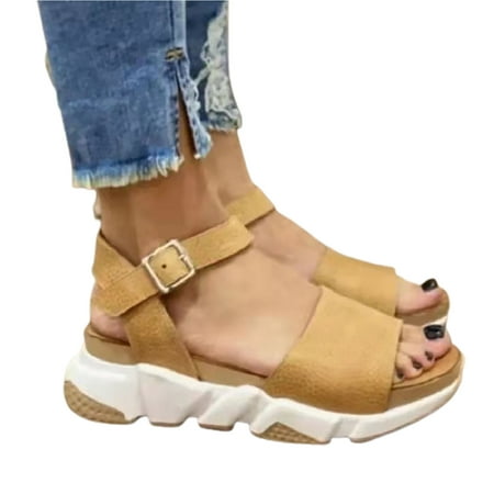 huanledash 1 Pair Women Sandals High Heels Faux Leather Platform Peep Toe Wedges Shoes Footwear
huanledash 1 Pair Women Sandals High Heels Faux Leather Platform Peep Toe Wedges Shoes Footwear