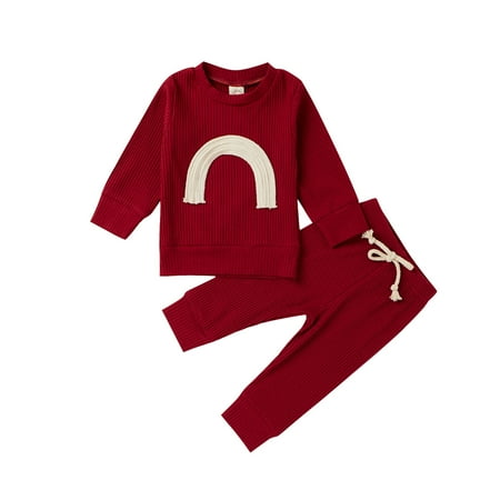 EHTMSAK Newborn Infant Baby Toddler Girl Outfits Clothing Set Long Sleeve Pullover Sweatshirt and Drawstring Pants Set Red 0-2Y 70
EHTMSAK Newborn Infant Baby Toddler Girl Outfits Clothing Set Long Sleeve Pullover Sweatshirt and Drawstring Pants Set Red 0-2Y 70