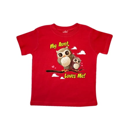 Inktastic My Aunt Loves Me Owl Gift Toddler Boy or Toddler Girl T-Shirt