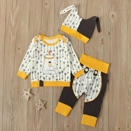 Leutsin Newborn Infant Baby Boys Girls Cartoon Cute Bear T-shirt+Pants+Hat Outfits
Leutsin Newborn Infant Baby Boys Girls Cartoon Cute Bear T-shirt+Pants+Hat Outfits