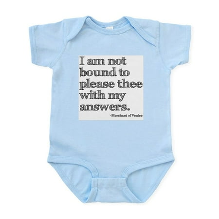 CafePress - Not Bound To Please Shakespeare Infant Bodysuit - Baby Light Bodysuit Size Newborn - 24 Months
CafePress - Not Bound To Please Shakespeare Infant Bodysuit - Baby Light Bodysuit Size Newborn - 24 Months