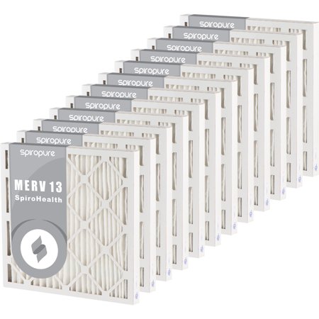 SpiroPure 10x20x2 MERV 13 Pleated Filter Air Filters - Made in USA (12 Pack)
SpiroPure 10x20x2 MERV 13 Pleated Filter Air Filters - Made in USA (12 Pack)